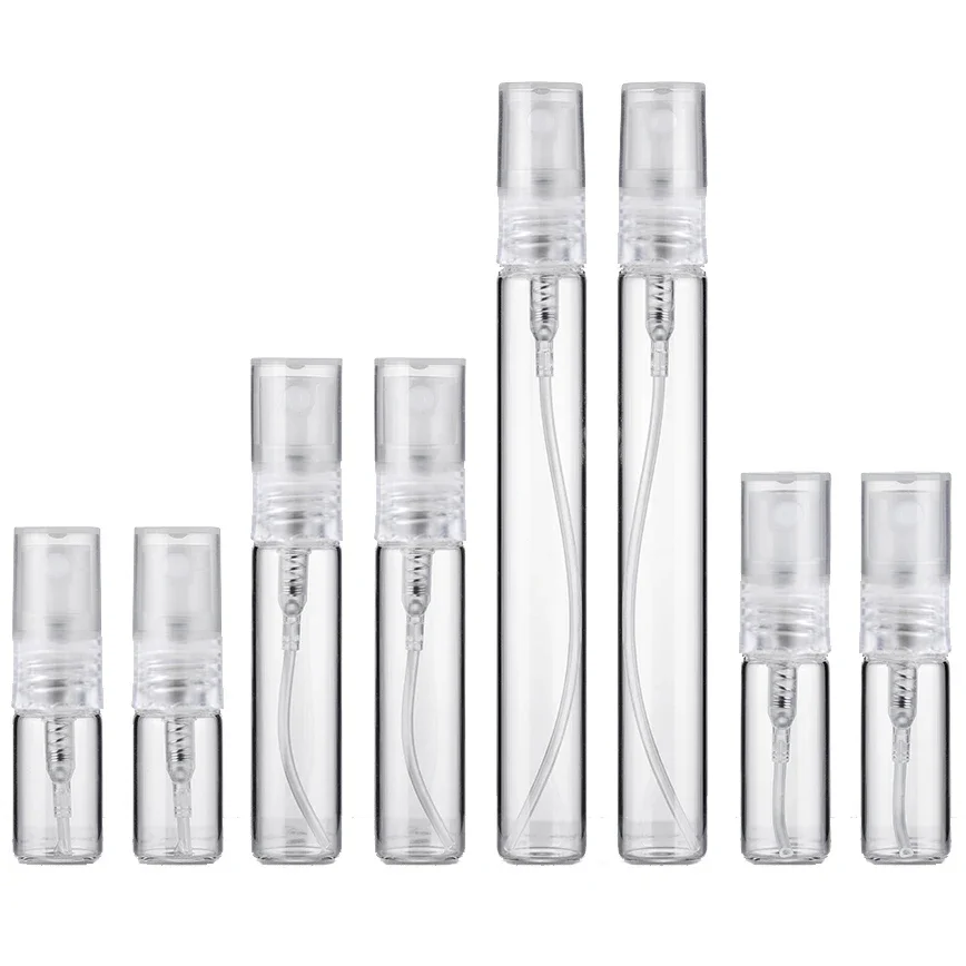 Perfume Fragrance Book - 8PCS 10ml 5ml 3ml 2ml มินิแบบพกพาขวดน้ําหอมโปร่งใสแก้วตัวอย่างสเปรย์น้ําหอมขวดสําหรับเดินทาง