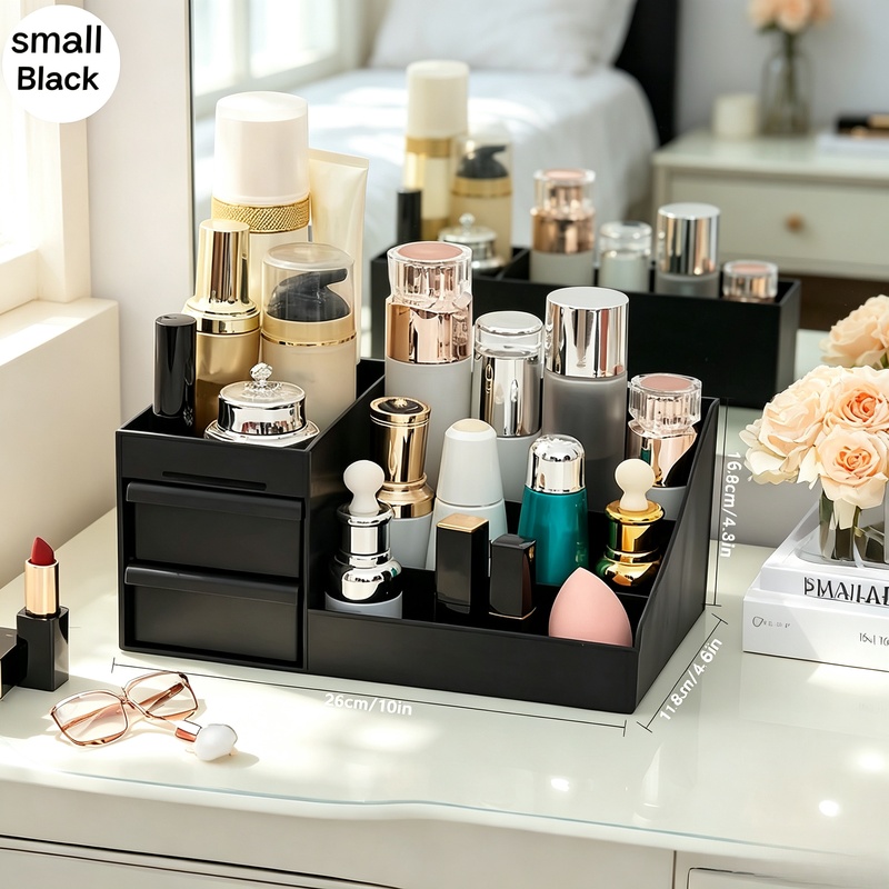 Perfume Fragrance Holder - ที่จัดเก็บน้ำหอมพร้อมลิ้นชัก, แท่นวางน้ำหอมกันลื่น, ที่วางน้ำหอมสำหรับโต๊ะเครื่องแป้ง, โต๊ะเครื่องสำอาง และห้องน้ำ