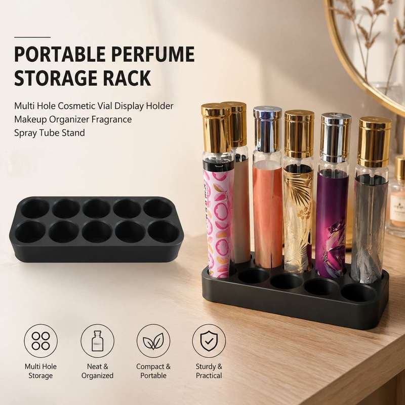 Perfume Fragrance Holder - ที่วางขวดน้ำหอมแบบหลายช่อง ชั้นวางขวดโคโลญจน์ ชั้นวางโชว์น้ำหอม ที่วางหลอดเครื่องสำอาง