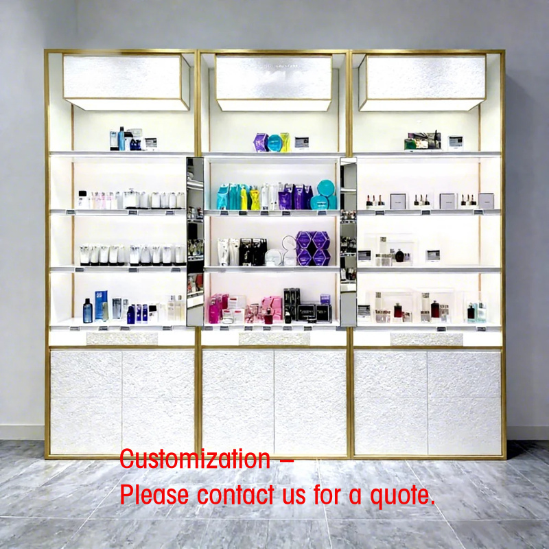 Perfume Fragrance Shop - ไฟ LED ระดับไฮเอนด์ทันสมัยสำหรับร้านน้ำหอม ชั้นวางโชว์สินค้าสั่งทำพิเศษ วัสดุสแตนเลสคุณภาพพรีเมียมสำหรับร้านค้าปลีกน้ำหอม