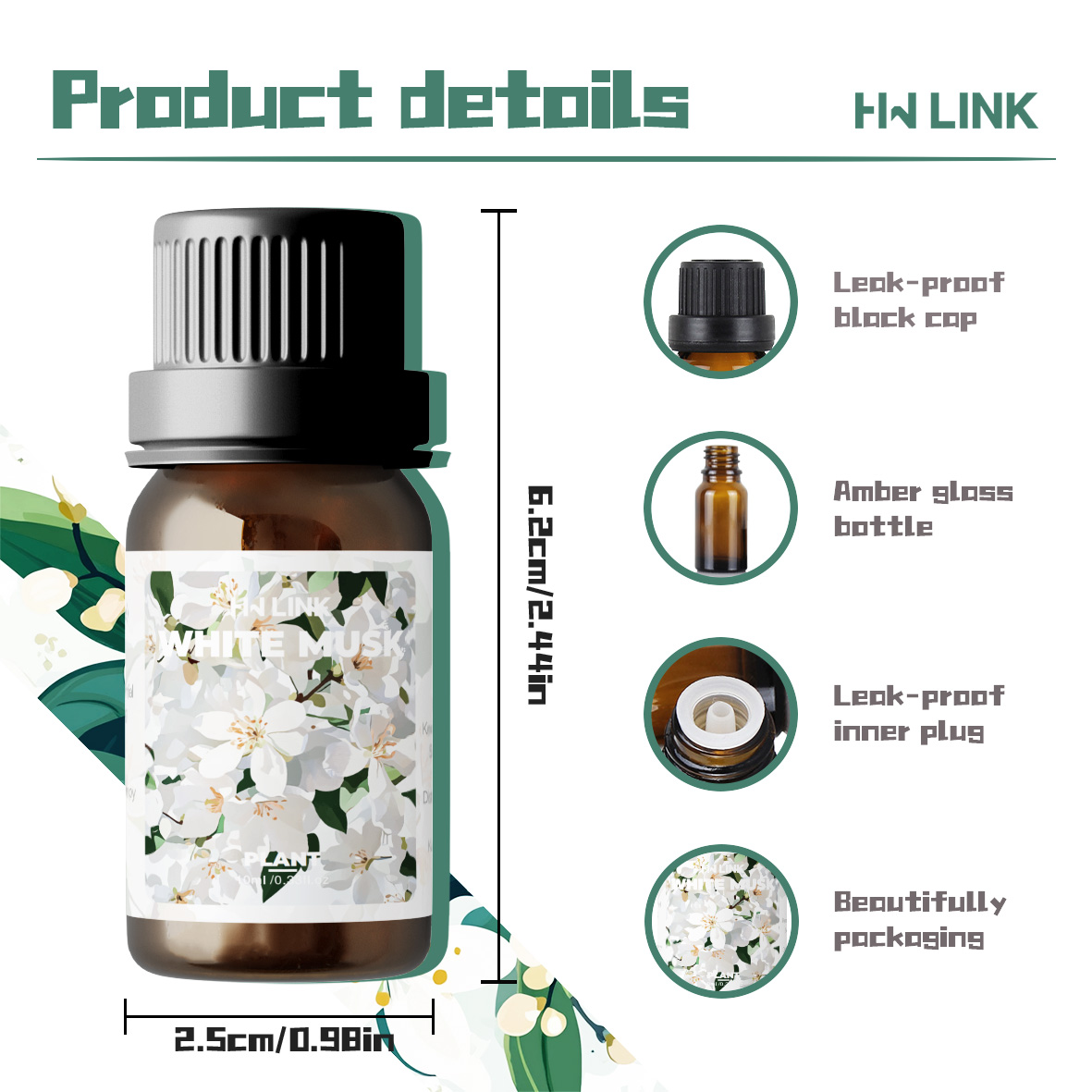 น้ำมันหอมกลิ่นมัสค์สีขาว 10 มล - Musk White Oil บทวิจารณ์และราคา