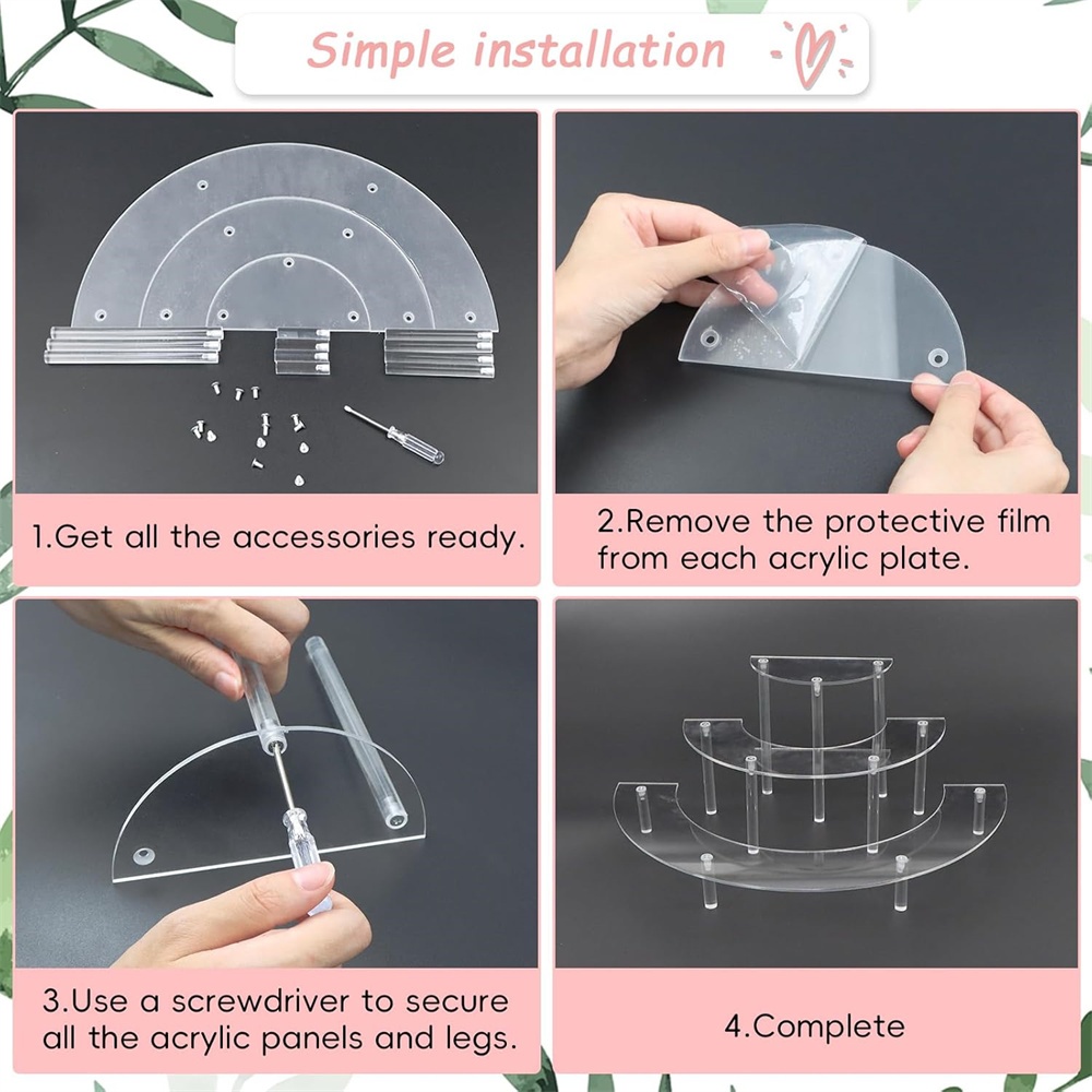 แท่นโชว์อะคริลิค 1/2 ชิ้น 3 ชั - Perfume Fragrance Holder บทวิจารณ์และราคา