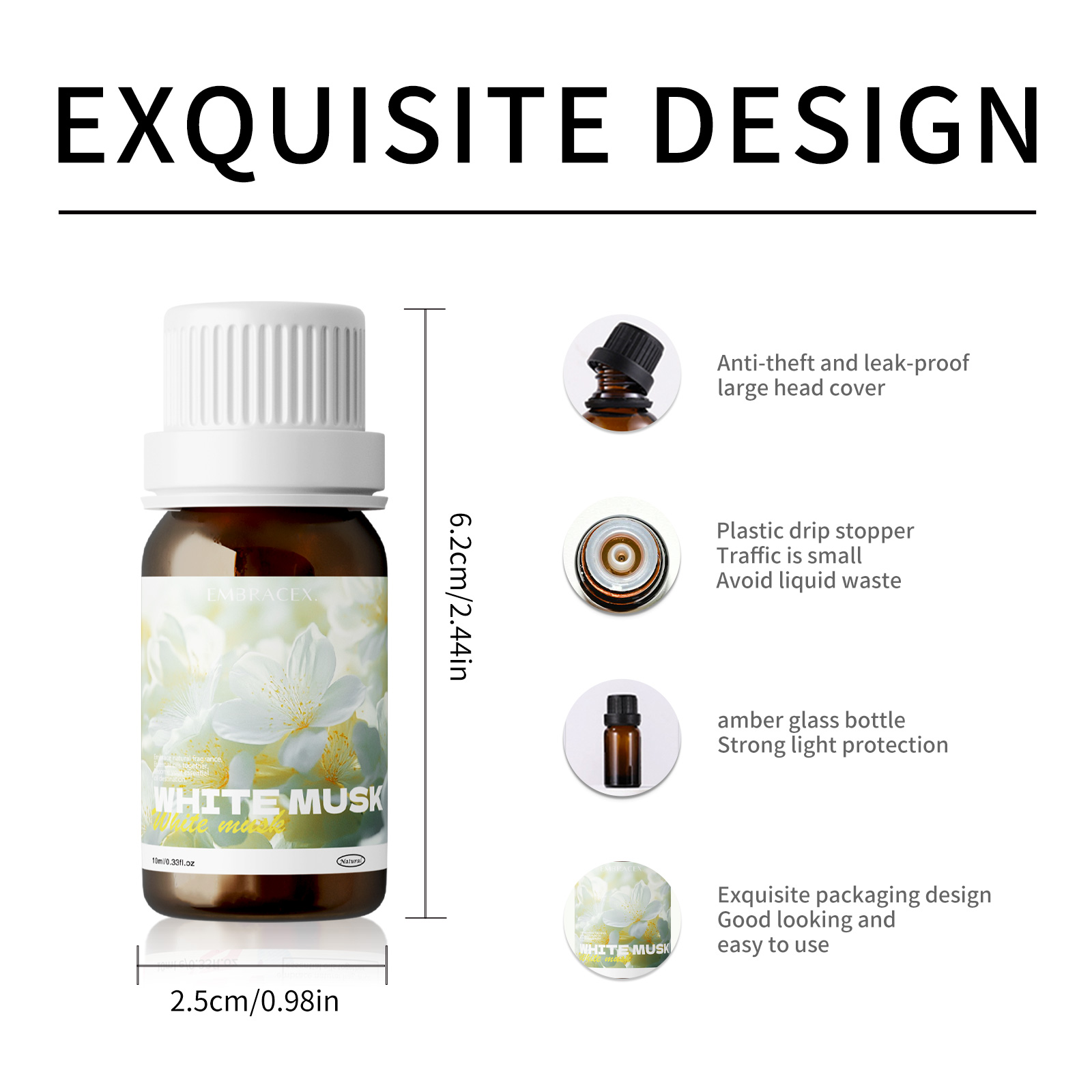 น้ำมันหอมระเหย 10 มล. กลิ่นมัส - Musk White Oil บทวิจารณ์และราคา